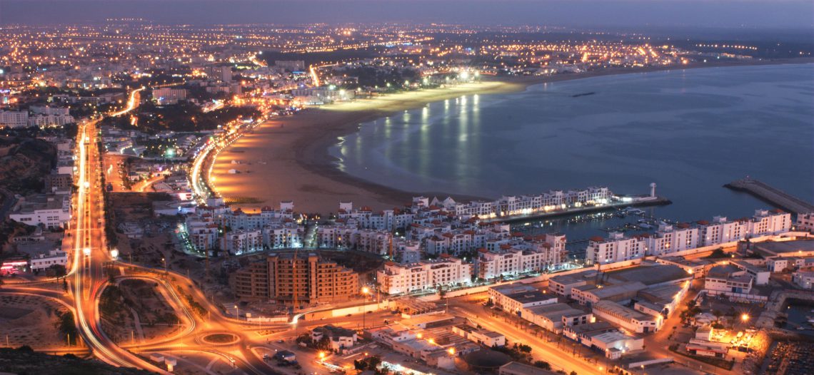 Agadir, a Moroccan metropolis with prolonged hours of sunshine